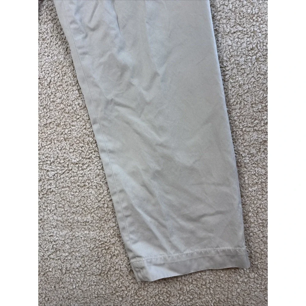 Polo Ralph Lauren Mens Andrew Pant Beige Pleated Cotton Chino Dress Pants 38x30